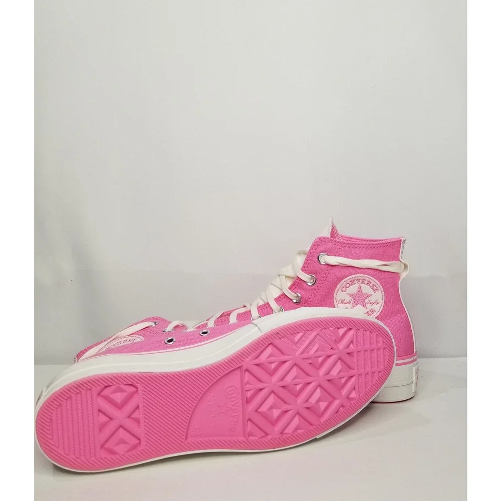 Converse Women's CTAS Lift Platform Retro Varsity Size 8.5 Pink A07141C NWT - Picture 7 of 8